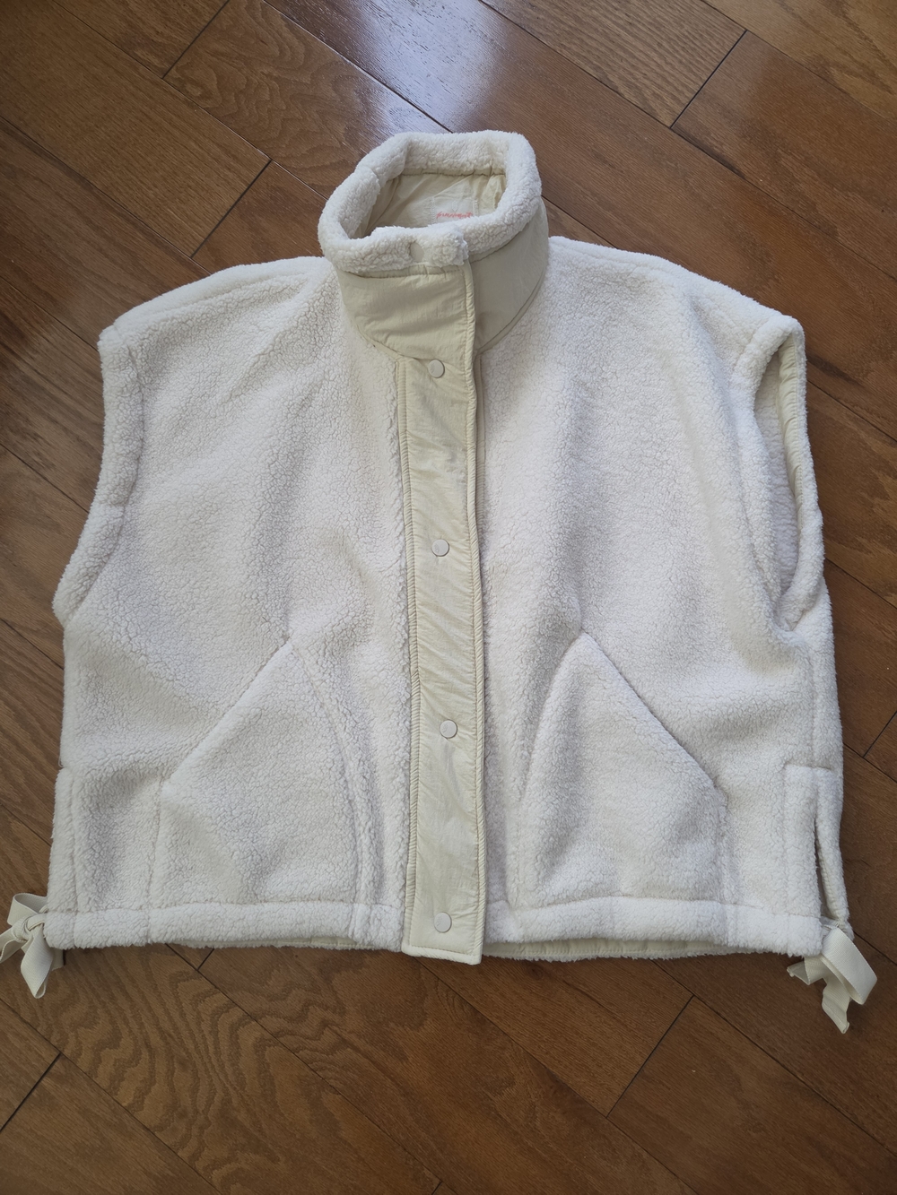 Free People FP Movement Scout It Out Fleece Woman's Vest Large In Birch Tree